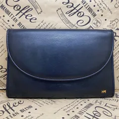 ハナエモリ ハンド クラッチ セカンドバッグ ポーチ ふくさ 革 黒 FY201