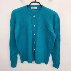 レディース 66サイズ LAURENHI ウール混 ゴージ ニット カーディガン