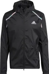 アディダス adidas ウインドジャケット M FAST MARATHON メンズ ウィンドジャケット フルジップジャケット アウター 上着  LA984 HK5637 ブラック