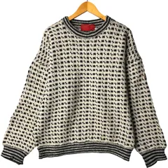 古着 Devold バーズアイ柄 ウールニットセーター メンズL相当/eaa601548