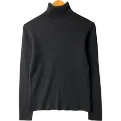 古着 ラルフローレン Ralph Lauren LAUREN ローレン リブ編み タートルネック コットンニットセーター レディースL相当/eaa601782