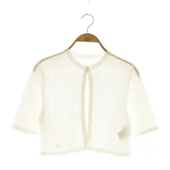 アナイ ANAYI 24年 レーシーニット カーディガン ショート丈 36 ホワイト /DF ■OS