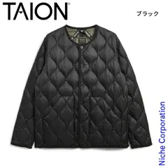 【新品】 タイオン ミリタリー クルーネック ダウンジャケット ソフトシェル TAION-104ALSBML-1 アウトドア ウェア アウター ユニセックス ダウン トップス
