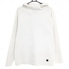 キャロウェイ ニットパーカー 白 ロゴ黒 袖ロゴ フード固定可 メンズ LL ゴルフウェア Callaway