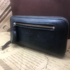 ケイトスペード 長財布 ラウンド フリンジ 革 黒 FX574