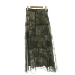 アメリヴィンテージFLOWER PATCHWORK PLEATED SKIRT AMERI/アメリ】FLOWER PATCHWORK PLEATED SKIRT/フラワーパッチワーク
