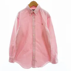 ポロ バイ ラルフローレン Polo by Ralph Lauren シャツ ブラウス 長袖 ボタンダウン ワンポイント コットン ピンク 160