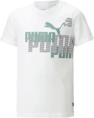 プーマ PUMA ジュニア ESS+ LOGOLAB Tシャツ  675843 52 プーマホワイト/アドリア