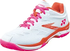ヨネックス YONEX バドミントン  パワークッションコンフォート3ウィメン シューズ パワークッション 靴 厚底 ミッドカット  SHBCF3L 062 ホワイト×ピンク