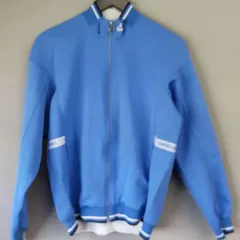 M11056 【希少 80s 上下セット】NIKE ナイキ トラックジャケット ジャージ セットアップ メンズ 水色 ブルー 長袖 日本製 紺タグ ヴィンテージ