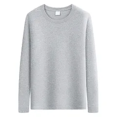 メンズ 長袖インナー クルーネック 肌着 綿混 インナーシャツ デイリー向け 快適 やわらか素材 敏感肌 ベーシックカラー 黒 白 グレー mr-009