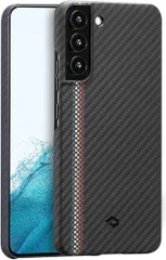 「PITAKA」アラミド繊維浮織 Galaxy S22 対応 ケース MagEZ Case 2 アラミド繊維製 高級なカーボン風 超薄 超軽量 耐衝撃 ミニマリスト シンプル デザイン ワイヤレス充電 対応 カバー (黒/グレー コンチェルト)
