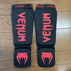VENUM レガース 布製 コットン ブラック/レッド XSサイズ