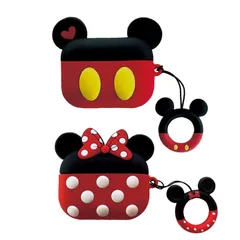 AirPods AirPods AirPods ファッション シンプル 第2世代 ソフトスリムカバー 可愛い ケース ミニー 2 2 キーチェーン付きワイヤレス充電対応 カラビナ 防塵 防水 耐衝撃 用 保護ケース カバー ミッキーマウス シリコンケース 充電