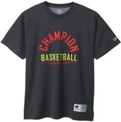 チャンピオン Champion バスケット ショートスリーブTシャツ メンズ ケイジャーズ CAGERS 半袖 半そで トップス 吸汗速乾 バスケ バスケット 部活 練習 トレーニング プラクティス 男性  C3XB351 099 ヘザーブラック