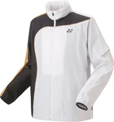 ヨネックス YONEX テニス ユニ裏地付ウィンドウォーマーシャツ アウター ジャケット ウィンドブレーカー 長袖 防寒 保温 制電 反射 撥水 部活 トレーニング チーム メンズ レディース  70081 011 ホワイト