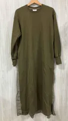 CONVERSE TOKYO/コンバース トーキョー/長袖ワンピース/バックギャザースウェットワンピース/カーキ/A2813UA