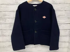 DANTON／ノーカラージャケット／DT-A0013／ウール／ネイビー／サイズ36