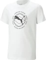 プーマ PUMA ジュニア ACTIVE SPORTS コットン グラフィック Tシャツ  675819 02 プーマ ホワイト
