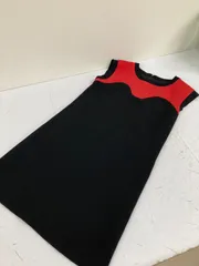 送料無料★theory luxe★ノースリーブシャツワンピース　ロングワンピース★ブラック　黒赤★レディース　38 #71121sbp