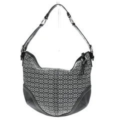 COACH コーチ ショルダーバッグ シグネチャー 肩がけ キャンバス レザー ブラック