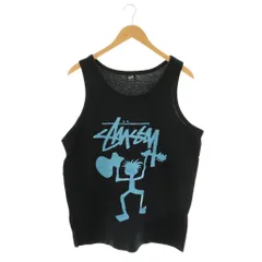 【激レア】STUSSY ステューシー　タンクトップ　ノースリーブ　完売モデル　黒 激レア】STUSSY ステューシー タンクトップ ノースリーブ 完売モデル