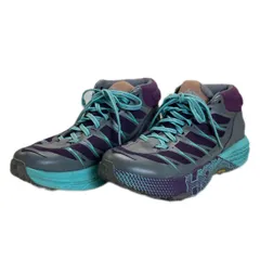 HOKA ONEONE　サイズ：25cm　スニーカー　靴　Vibram　MEGAGRIP　ヒモ靴　バイカラー　古着