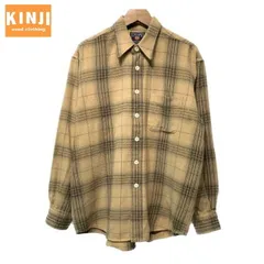 CHAPS　RALPH LAUREN　ネルシャツ　90s vintage　90年代　フランネル　長袖　シャツ　ウール　チェック　レギュラーカラー　フロントポケット　古着