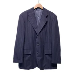 POLO by RALPH LAUREN　テーラードジャケット　90s vintage　90年代　ウールジャケット　アウター　ウール　ストライプ　シングルボタン　オールドタグ　日本製　古着