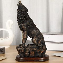 オオカミ ウルフドッグ 置物 狼 狼犬 オブジェ リアル フィギュア