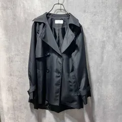 GLOBAL WORK／belted trench coat ベルテッドトレンチコート サイズM ブラック グローバルワーク