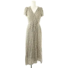 フレイアイディー FRAY I.D 25SS カシュクールプリントワンピース マキシ ロング 半袖 1 白 ホワイト /AT ■OS