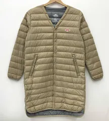 DANTON ダントン Vネックロングインナーダウンコート JD-8935 ベージュ サイズ36