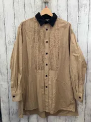 y's YOHJI YAMAMOTO ワイズ ヨウジヤマモト YE-B12-802 22AW プリーツ ベージュ コットンロングプリーツシャツ 襟異素材