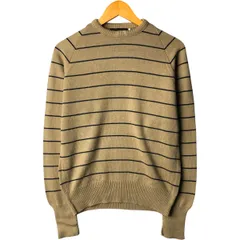 古着 70年代 エディーバウアー Eddie Bauer 黒タグ ボーダー柄 コットンニットセーター USA製 レディースM相当 ヴィンテージ/eaa410945