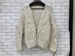 IENA RELAN RELAN イエナ リランリラン レディース フリーサイズ アイボリー アランニット カーディガン Ｖネック ウール