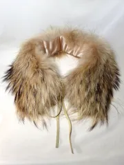 華やか　ラクーン　リアルファー  襟巻き マフラー  ティペット