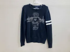 RALPH LAUREN ラルフローレン POLO キッズ綿ニット ポロベア刺繍綿ニット 綿セーター キッズサイズ ネイビー 14-16 160 秋