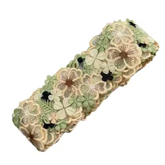 【人気商品】刺繍 リボン 花柄 レースリボン 装飾 服装素材 手芸 長さ1.8m ハンドメイド資材 カーテン レース 可愛い 誕生日 クリスマス ギフト