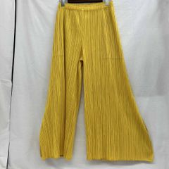 PLEATS PLEASE イッセイミヤケ パンツ マスタード 5 - メルカリ