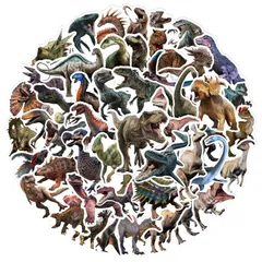 【新着商品】恐竜 ステッカー セット 50枚 ジュラシック恐竜 シール 防水かわいい 動物 ステッカー おしゃれ 防水ステッカーDIYスノーボード スーツケース ギター 車 自転車 水筒 スケートボード バイク ヘルメット パソコンスマホ ステッカー 子供 学