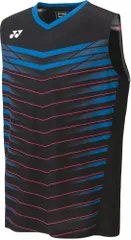 ヨネックス YONEX テニス メンズゲームシャツ ノースリーブ シャツ UVカット 吸汗速乾 制電 ランニング 日本バドミントン協会審査合格品  10398 007 ブラック