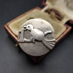 ヴィンテージ】CHURYO 佐藤忠良 ブローチ 鳥 シルバー ネックレス