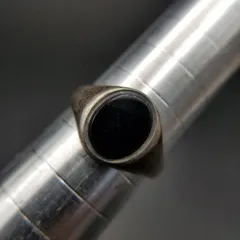 ブラックオニキス オーバル インレイ 925 シルバー ヴィンテージ シグネット リング 指輪 銀 ミニマル クラシカル ユニセックス Y23-Y