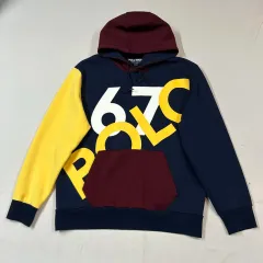 ポロ スポーツ グラフィック カラーブロック フーディー