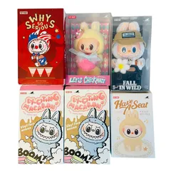 ラブブ LABUBU POP MART ぬいぐるみ 未開封含む6体（FALL IN WILD、LET'S CHECKMATE、WHY SO SERIOUS、Have a seat、Exciting Macaronx2）