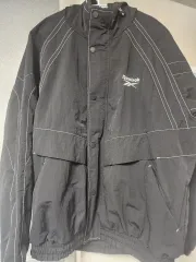 リーボック ブラック ウィンドブレーカー ジャケット フード L