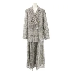 【中古】マーキュリーデュオ 25SS オリジナルツイードジャンスカベアワンピース ジャケット ロング S グレー 白 マーキュリーデュオ MERCURYDUO 25SS オリジナルツイードジャンスカ