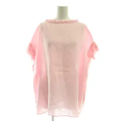 【中古】ハウス オブ ロータス HOUSE OF LOTUS 23SS リネンフリルブラウス フレンチスリーブ M ピンク ハウス オブ ロータス HOUSE OF LOTUS 23SS リネンフリルブラウス
