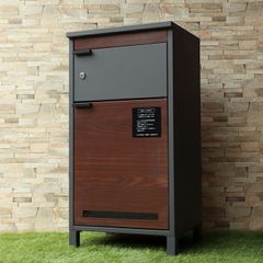 宅配ボックス 戸建 後付け ポスト 一体 郵便受け 2段 ♯ 05392cdb 